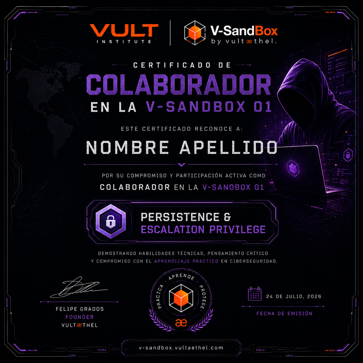 Certificado Oficial Staff V-SANDBOX 01